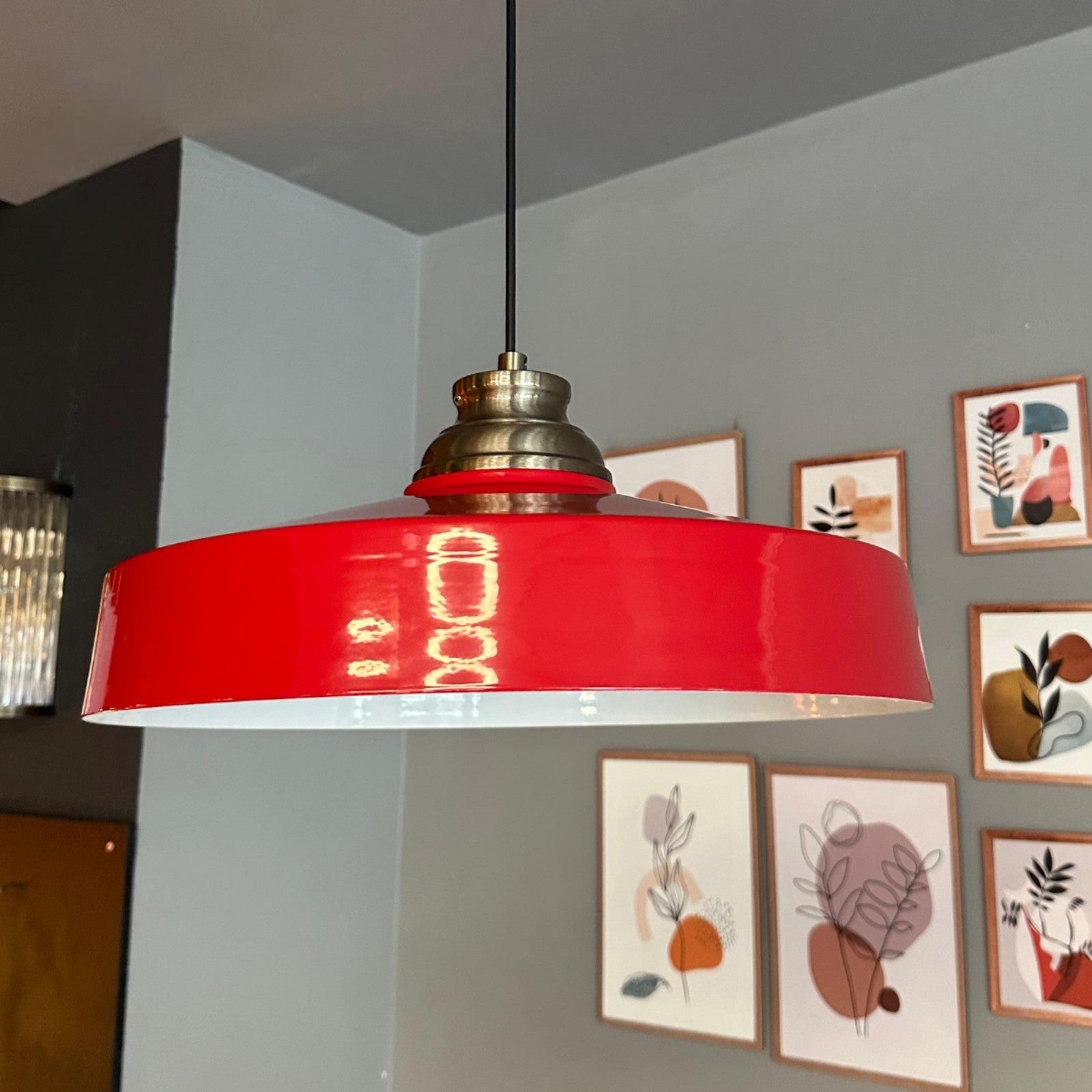 Ace Hängelampe Ø40 cm, Pendelleuchte Vintage, Industrial aus Metall E27